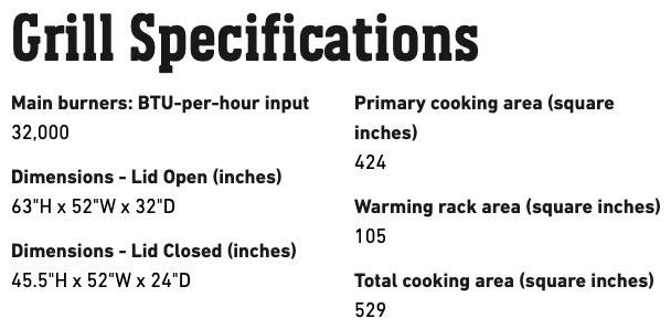 Dimensions of weber clearance spirit e 310